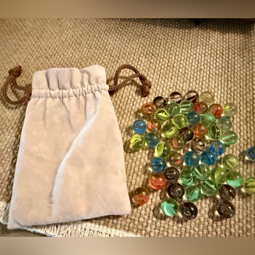Glass Marble Set~vintage toys~farmhouse~boho~vintage games~collectible